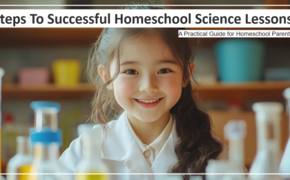 The girl is playing or having fun in the science lab