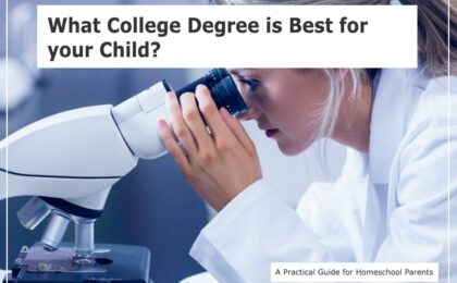 The girl is looking at something science-related through a microscope