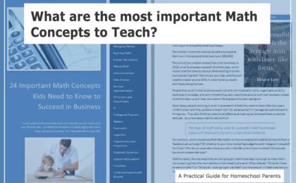 A book that teaches Math concepts and how to teach Math