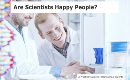 Two scientists are happy with their work