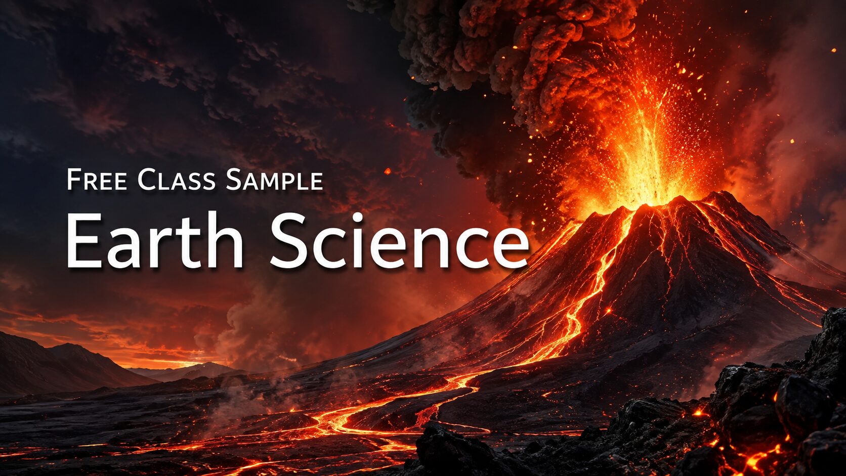Earth Science Class Sample Graphic - Volcano